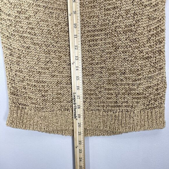 J. Crew Textured Sweater Tee women LARGE tan camel neutral NEW WITH TAGS - Picture 5 of 9